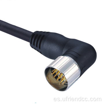 Conjunto de cable de moldeado automático IP67 Conector M23